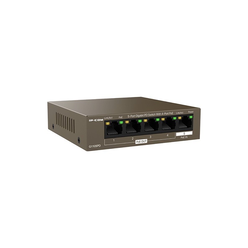 IP-COM Networks G1105PD switch di rete Non gestito L2 Gigabit Ethernet (10 100 1000) Supporto Power over Ethernet (PoE) Nero