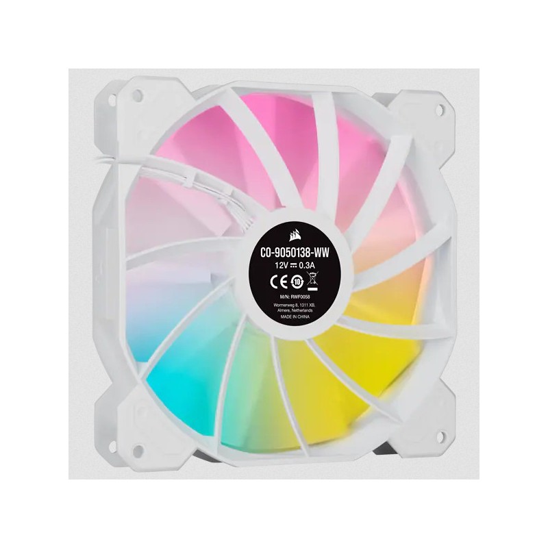 Corsair SP140 RGB ELITE Case per computer Ventilatore 14 cm Bianco 1 pz