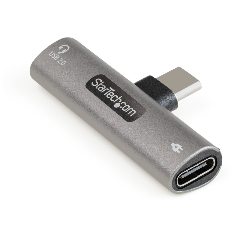 StarTech.com Adattatore USB C di ricarica e audio - Alimentatore USB-C con porta USB-C Audio per cuffie - Caricabatterie USB