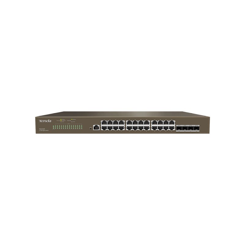 Tenda TEG3328F switch di rete Gestito L2 Gigabit Ethernet (10 100 1000) 1U Marrone