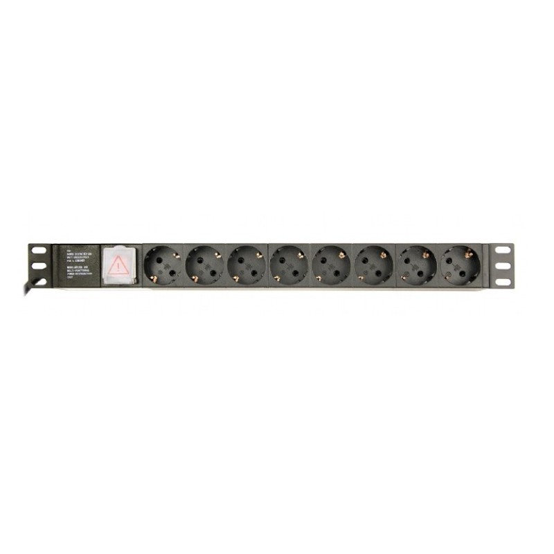 Gembird EG-PDU-014-C14 unità di distribuzione dell'energia (PDU) 8 presa(e) AC 1U Nero