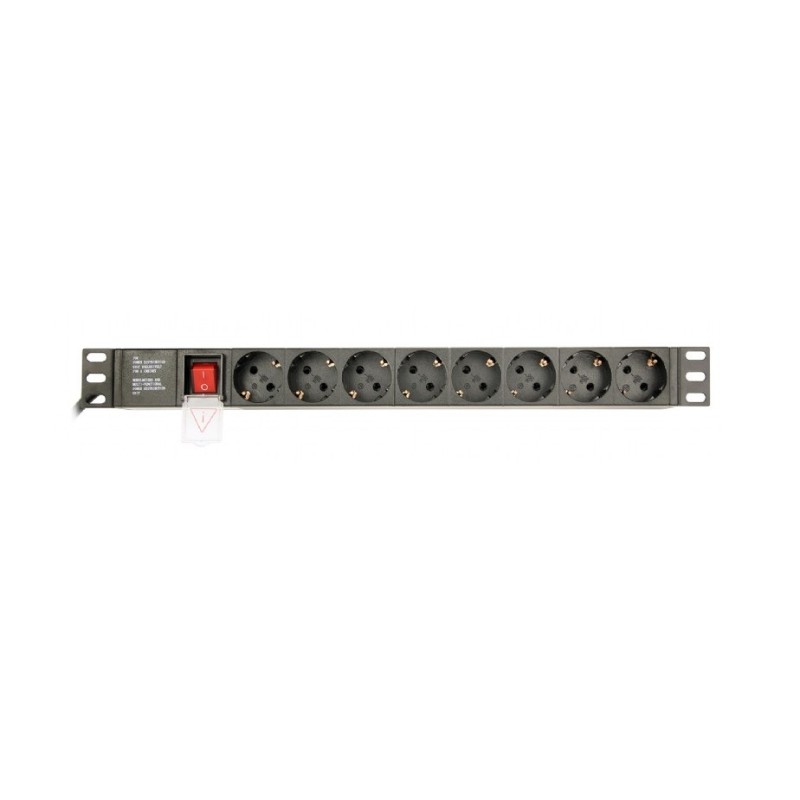 Gembird EG-PDU-014-C14 unità di distribuzione dell'energia (PDU) 8 presa(e) AC 1U Nero