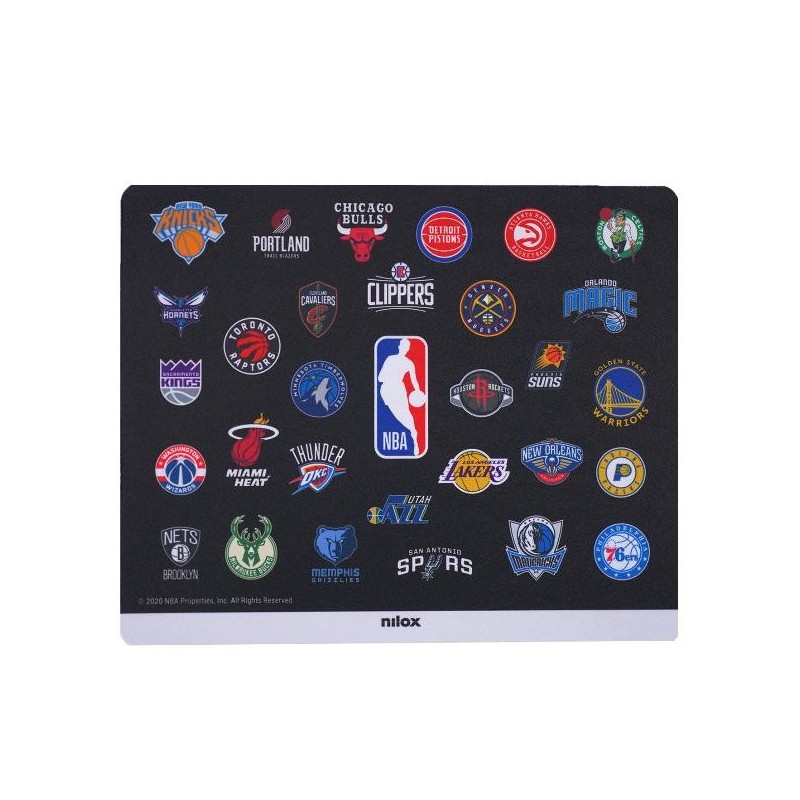 Nilox MOUSE PAD NBA BLACK TEAMS Nero