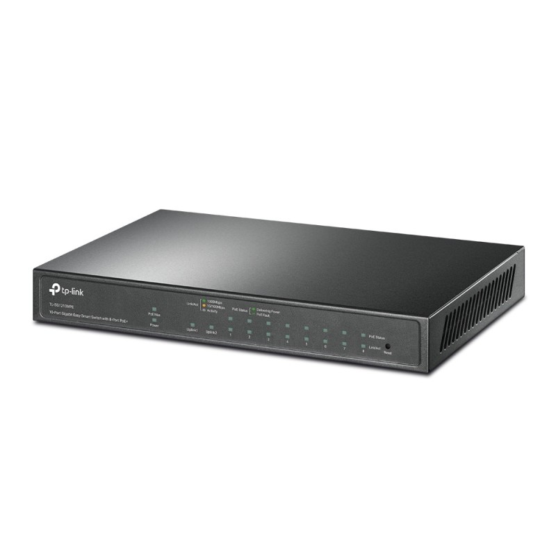 TP-Link TL-SG1210MPE switch di rete Gestito L2 Gigabit Ethernet (10 100 1000) Supporto Power over Ethernet (PoE) Nero