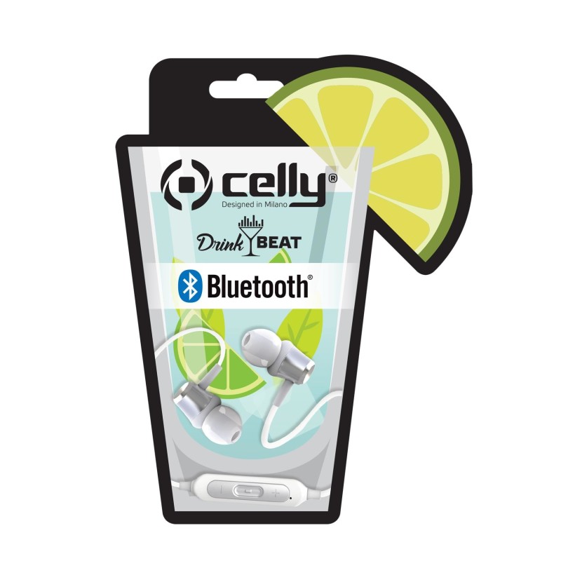 Celly DRINKBHMOJITOWH cuffia e auricolare In-ear Musica e Chiamate Bluetooth Bianco