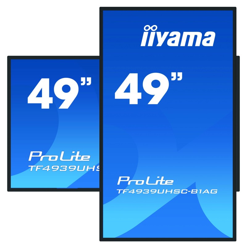 iiyama ProLite TF4939UHSC-B1AG Monitor PC 124,5 cm (49") 3840 x 2160 Pixel 4K Ultra HD LED Touch screen Multi utente Nero