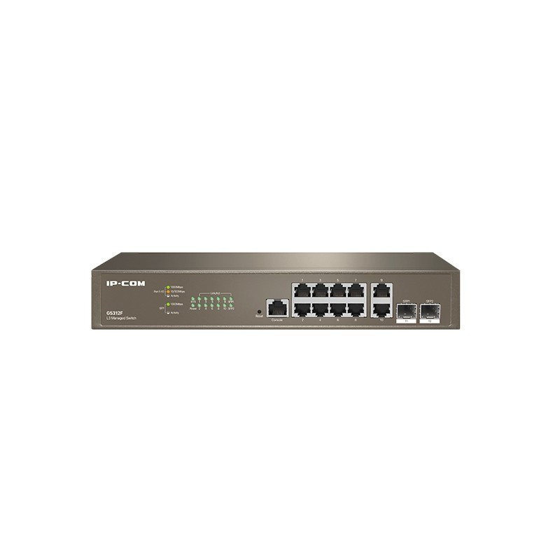 IP-COM Networks G5312F switch di rete Gestito L3 Gigabit Ethernet (10 100 1000) 1U Marrone