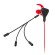 Celly CyberWired Auricolare Cablato In-ear Giocare Nero, Rosso