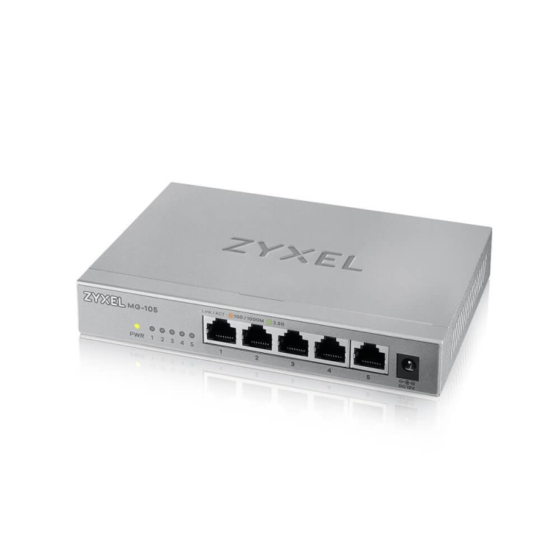 Zyxel MG-105 Non gestito 2.5G Ethernet (100 1000 2500) Acciaio