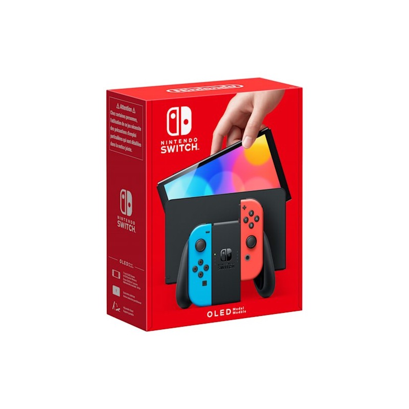 Nintendo Switch (modello Oled) Rosso neon Blu neon, schermo 7 pollici