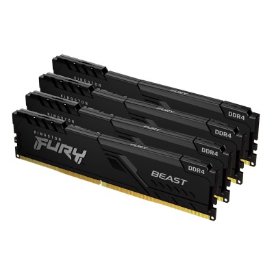 Kingston Technology FURY 64GB 3600MT s DDR4 CL18 DIMM (Kit da 4) Beast Black