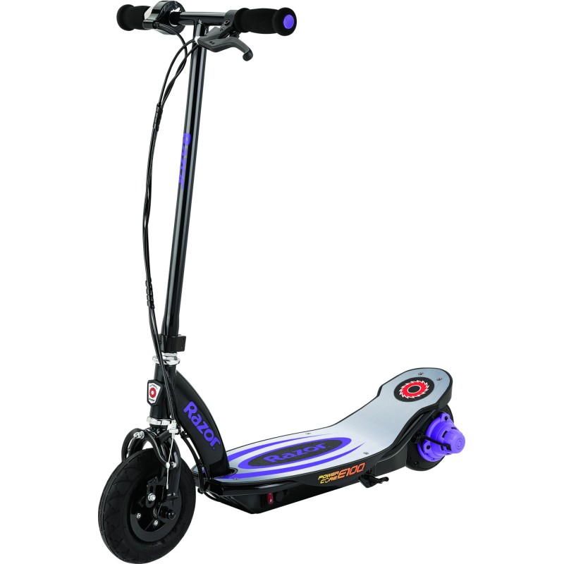 Razor PowerCore E100 Aluminium 18 km h Alluminio, Nero, Viola