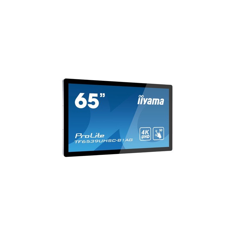 iiyama TF6539UHSC-B1AG visualizzatore di messaggi Pannello piatto interattivo 165,1 cm (65") LCD 500 cd m² 4K Ultra HD Nero