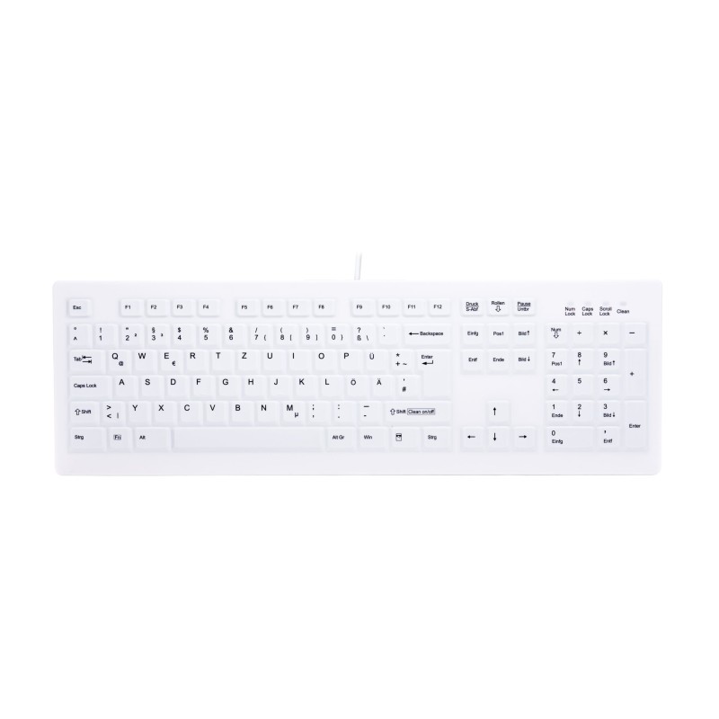 CHERRY AK-C8100F-U1-W GE tastiera USB QWERTZ Tedesco Bianco
