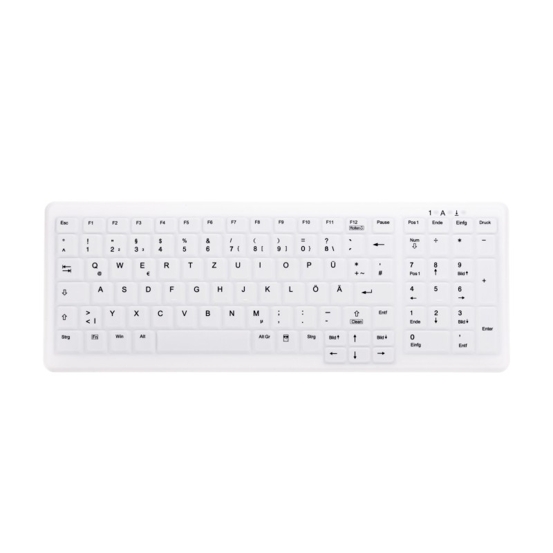 CHERRY AK-C7000 tastiera Wireless a RF + USB QWERTZ Tedesco Bianco