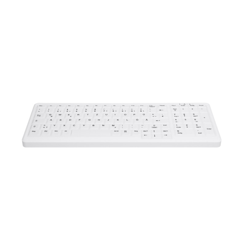 CHERRY AK-C7000 tastiera Wireless a RF + USB QWERTZ Tedesco Bianco