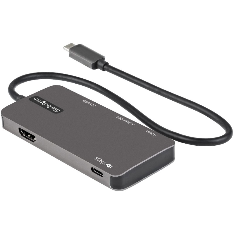 StarTech.com Adattatore multiporta USB C - Da USB-C a 4K HDMI, 100W Power Delivery Pass-through, slot SD MicroSD, Hub USB 3.0 a