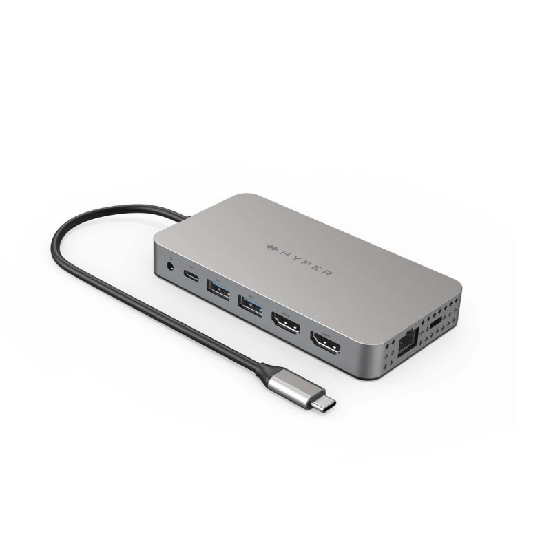 Targus DUEL HDMI 10-IN1 USB 3.2 Gen 1 (3.1 Gen 1) Type-C Acciaio inossidabile