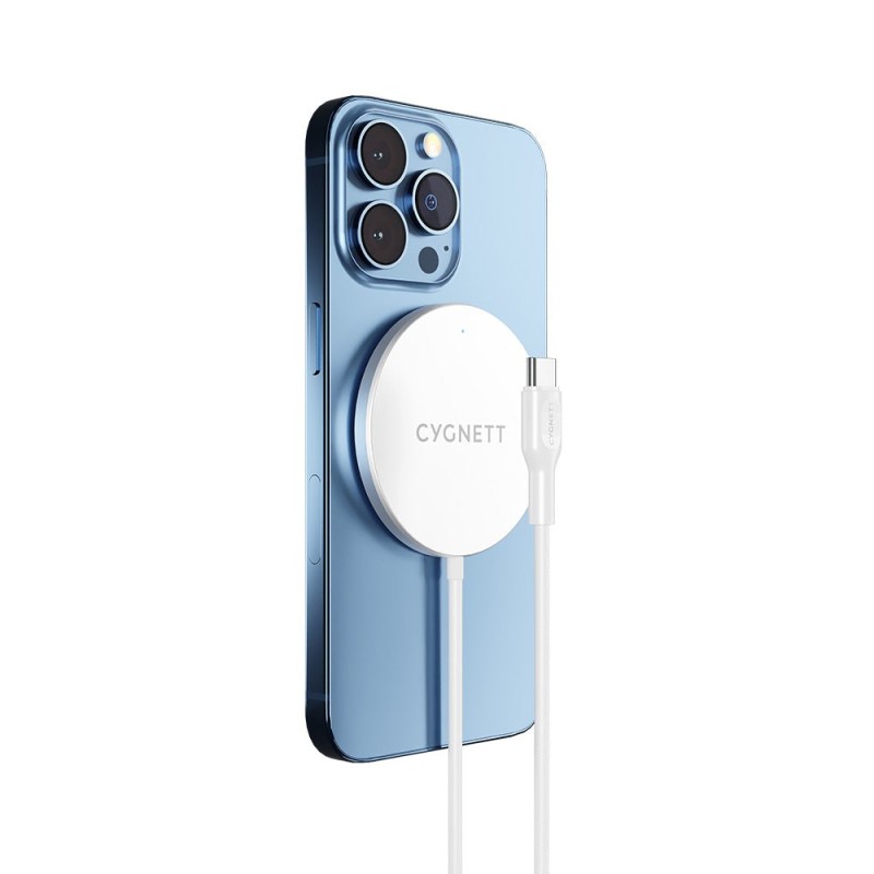 Cygnett CY3758CYMCC Caricabatterie per dispositivi mobili Smartphone Bianco USB Carica wireless Interno