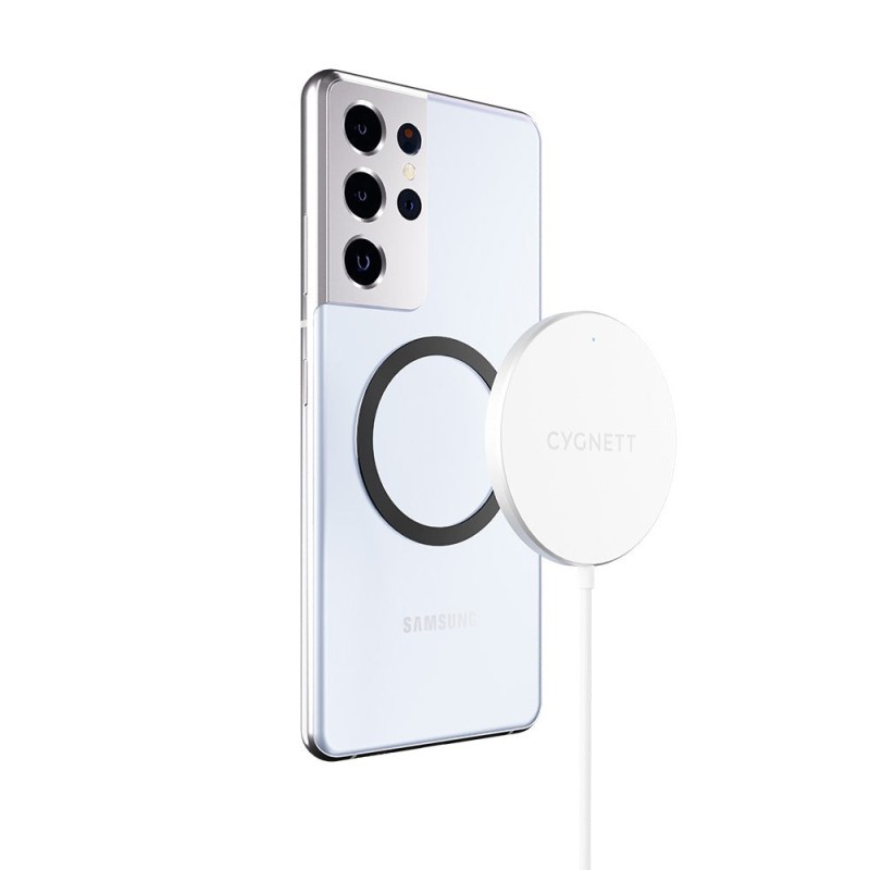 Cygnett CY3758CYMCC Caricabatterie per dispositivi mobili Smartphone Bianco USB Carica wireless Interno