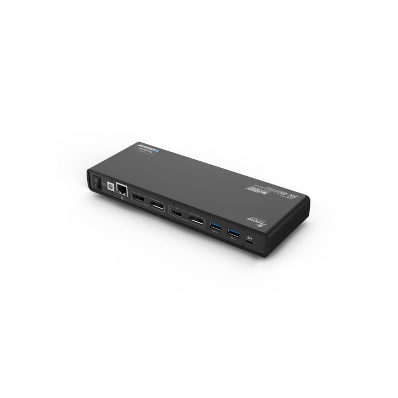 Urban Factory TCD50UF replicatore di porte e docking station per laptop Cablato USB 3.2 Gen 1 (3.1 Gen 1) Type-A + Type-C Nero