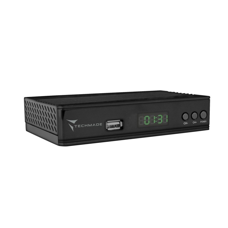 Techmade TM-GX1 set-top box TV Cavo, Ethernet (RJ-45), Terrestre Full HD Nero