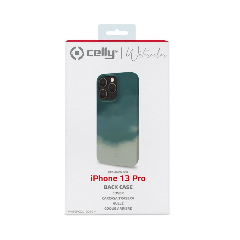 Celly WATERCOLOR iPhone 13 Pro custodia per cellulare 15,5 cm (6.1") Cover Verde