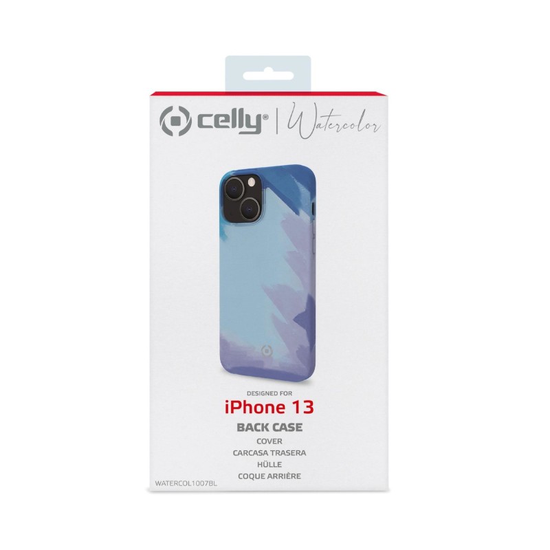 Celly WATERCOLOR iPhone 13 custodia per cellulare 15,5 cm (6.1") Cover Blu