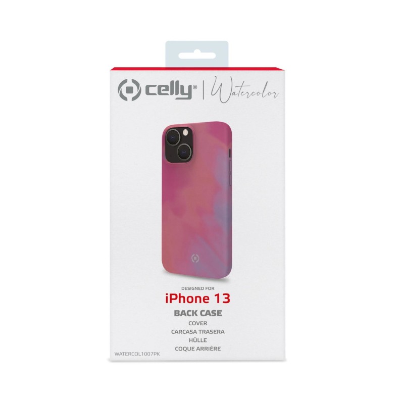 Celly WATERCOLOR iPhone 13 custodia per cellulare 15,5 cm (6.1") Cover Rosa