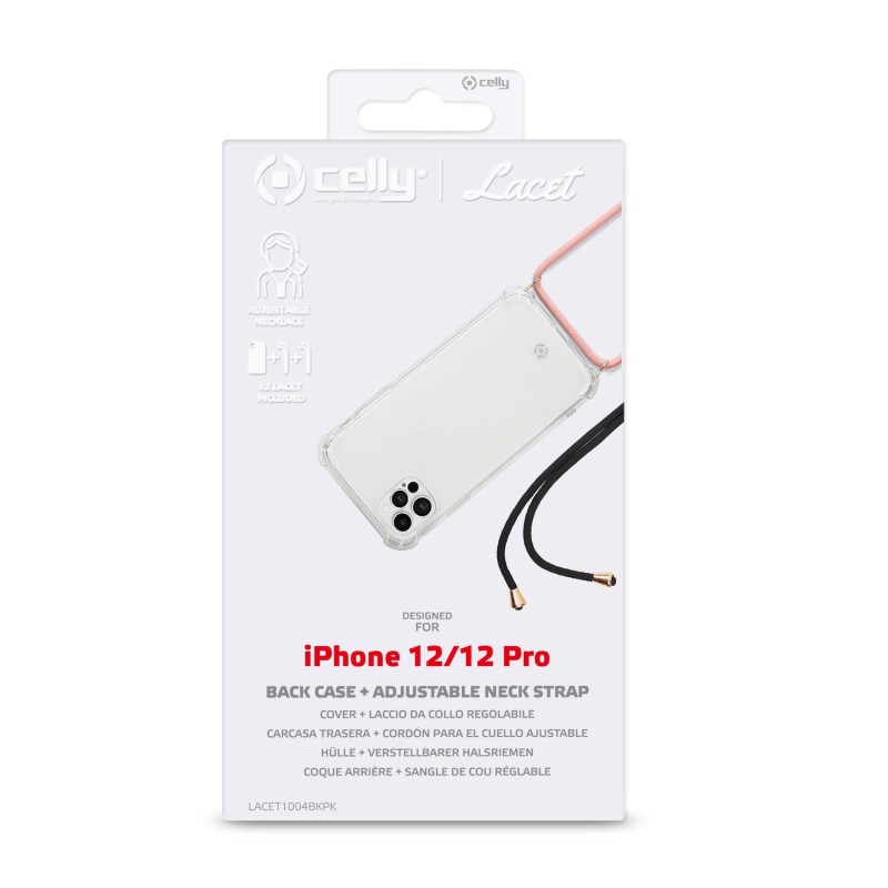 Celly LACET iPhone 13 custodia per cellulare 15,5 cm (6.1") Cover Trasparente