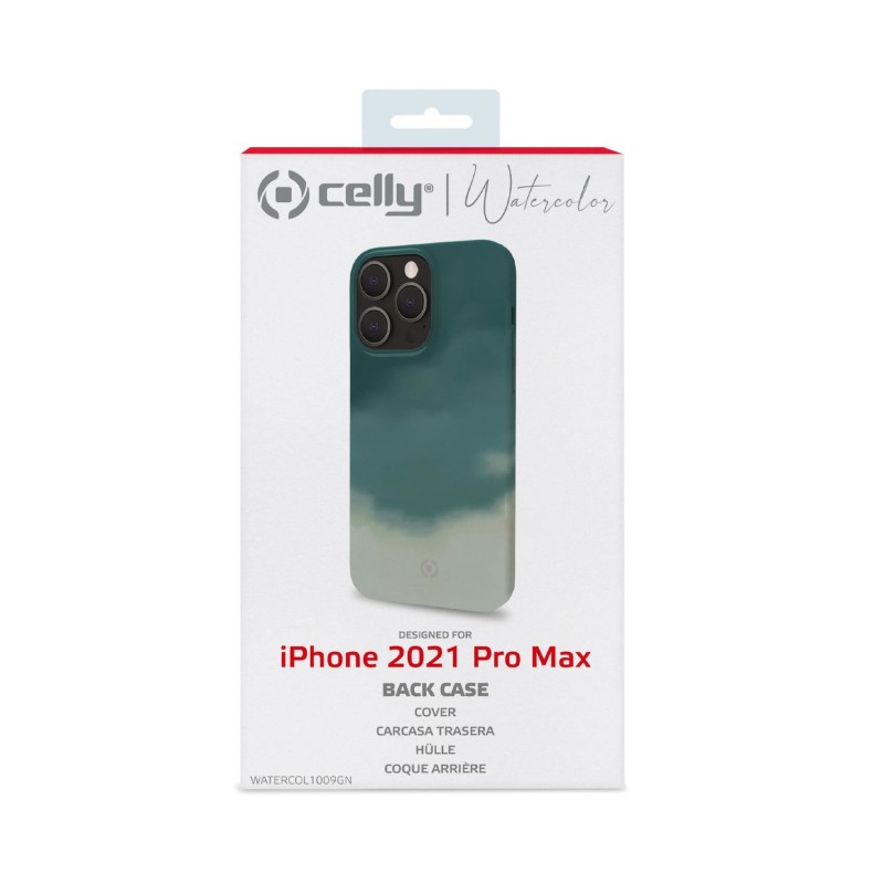 Celly WATERCOLOR iPhone 13 Pro Max custodia per cellulare 17 cm (6.7") Cover Verde