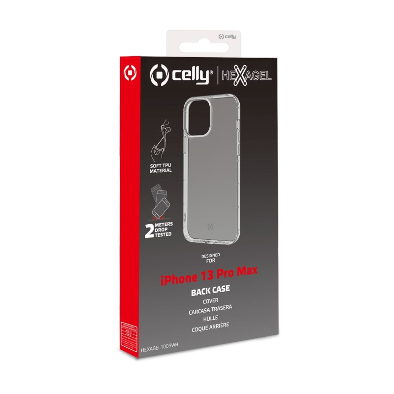 Celly HEXAGEL iPhone 13 Pro Max custodia per cellulare 17 cm (6.7") Cover Trasparente