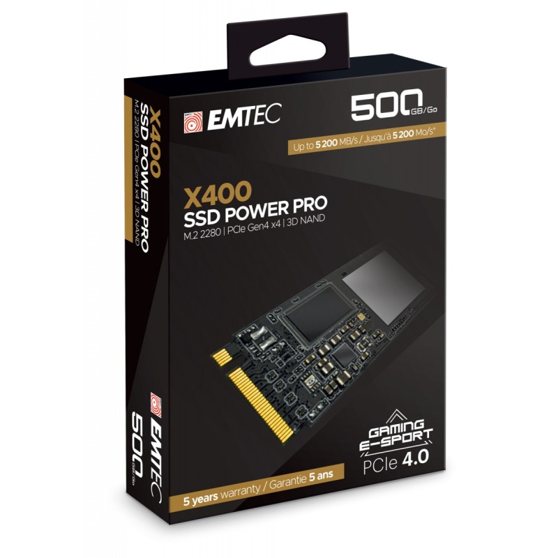 Emtec X400 M.2 500 GB PCI Express 4.0 NVMe 3D NAND
