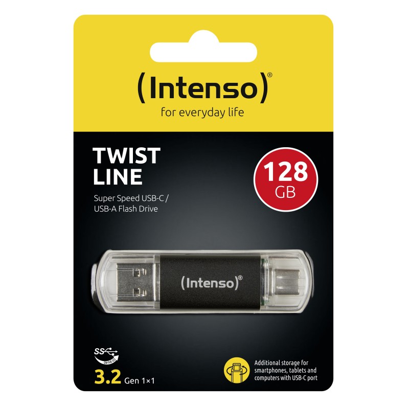 Intenso 3539491 unità flash USB 128 GB USB Type-A   USB Type-C 3.2 Gen 1 (3.1 Gen 1) Antracite