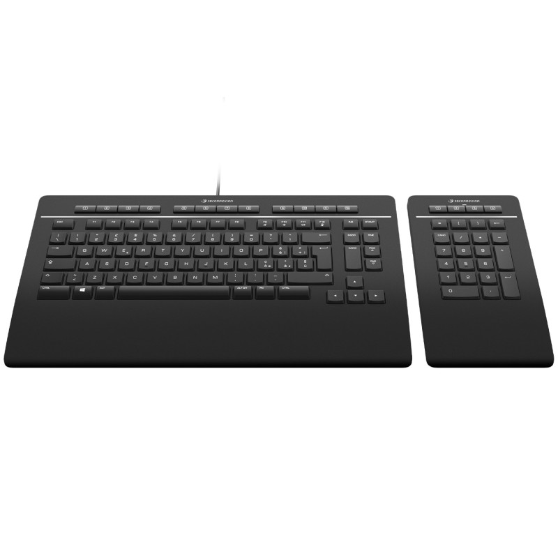 3Dconnexion Keyboard Pro tastiera USB + Bluetooth QWERTY Italiano Nero