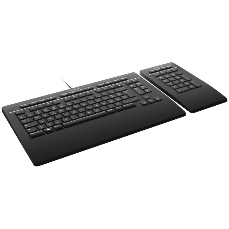 3Dconnexion Keyboard Pro tastiera USB + Bluetooth QWERTY Italiano Nero