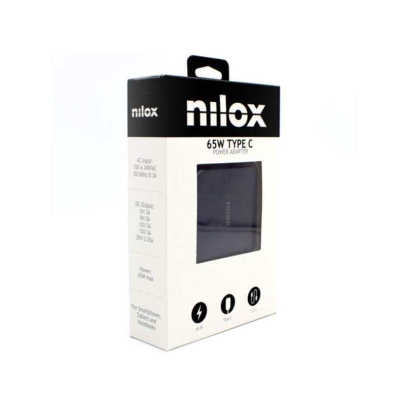 Nilox NXCARUSBC65 adattatore e invertitore Universale 65 W Nero