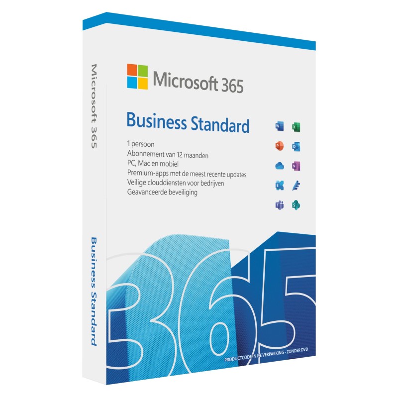 Microsoft 365 Business Standard Suite Office Full 1 licenza e Inglese, ITA 1 anno i