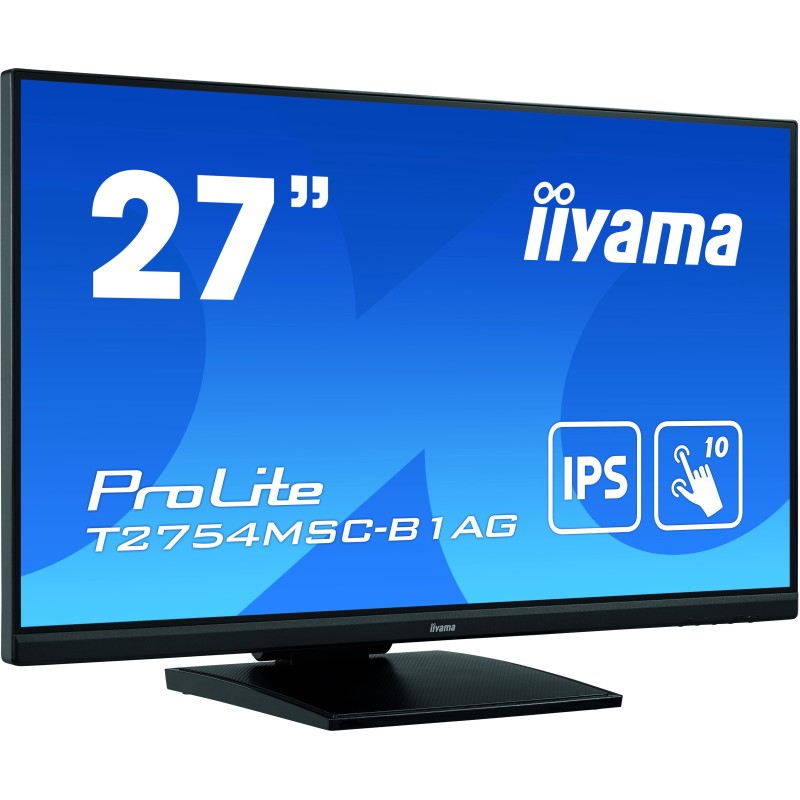 iiyama ProLite T2754MSC-B1AG Monitor PC 68,6 cm (27") 1920 x 1080 Pixel Full HD LED Touch screen Multi utente Nero