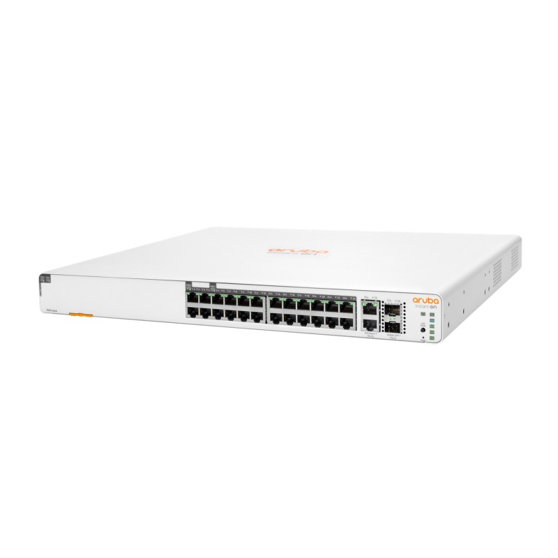 HPE Aruba Instant On 1960 24G 20p Class4 4p Class6 PoE 2XGT 2SFP+ 370W Gestito L2+ Gigabit Ethernet (10 100 1000) Supporto