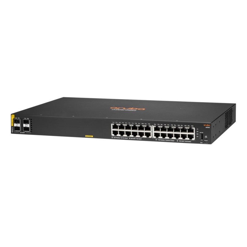 Aruba 6000 24G Class4 PoE 4SFP 370W Gestito L3 Gigabit Ethernet (10 100 1000) Supporto Power over Ethernet (PoE) 1U