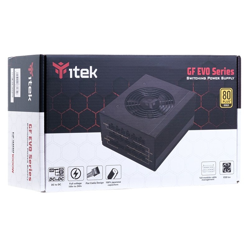 itek Alimentatore GF1000 EVO alimentatore per computer 1000 W 24-pin ATX ATX Nero