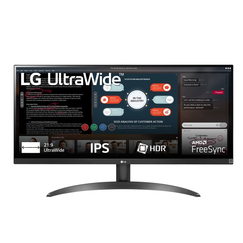 LG 29WP500-B Monitor PC 73,7 cm (29") 2560 x 1080 Pixel UltraWide Full HD LED Nero