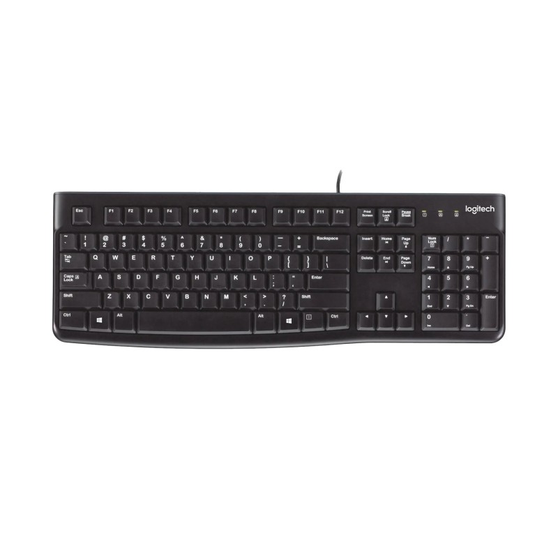 Logitech K120 Corded Keyboard tastiera USB AZERTY Francese Nero