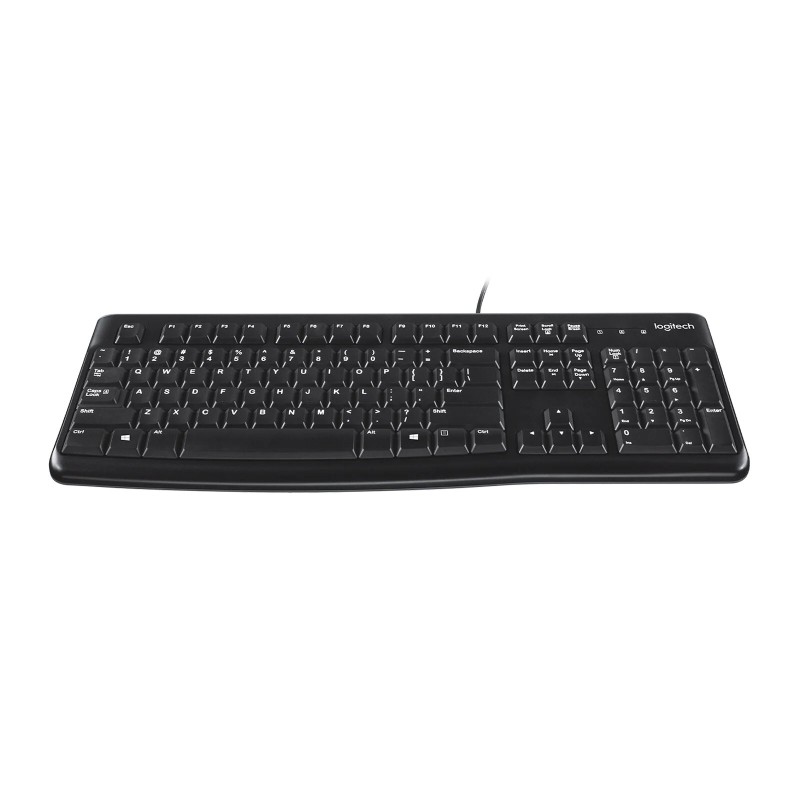 Logitech K120 Corded Keyboard tastiera USB AZERTY Francese Nero