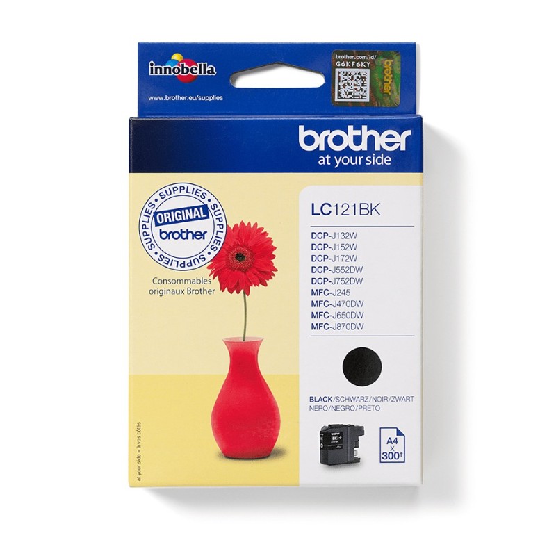 Brother LC121BK cartuccia d'inchiostro 1 pz Originale Nero