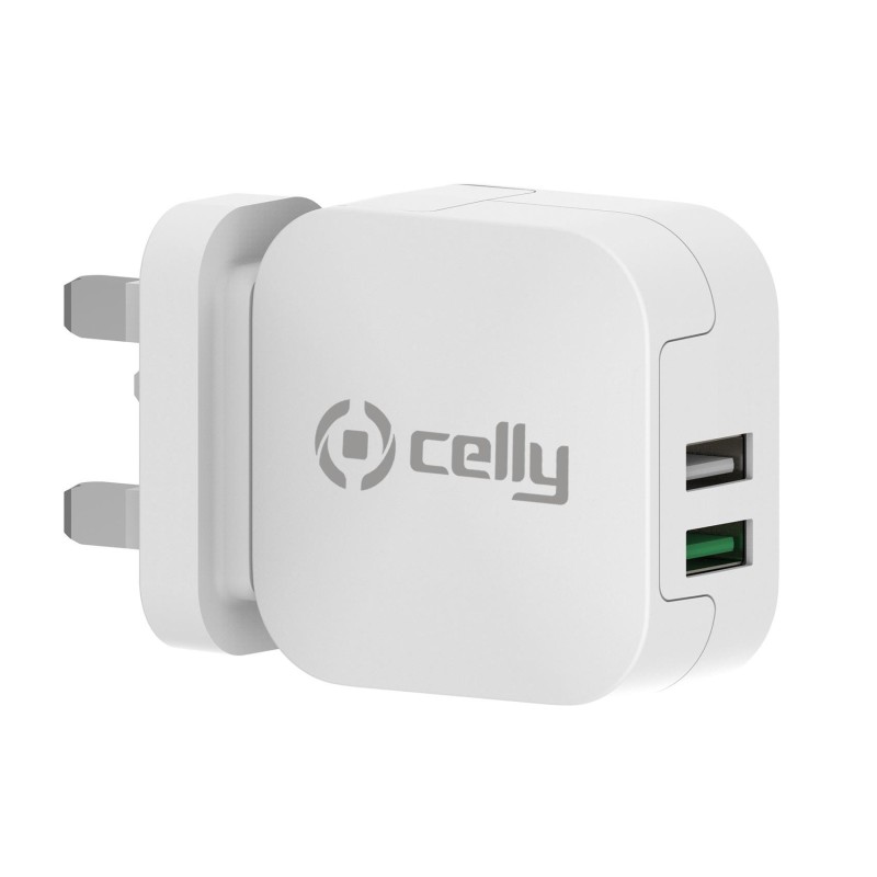 Celly TC2USBTURBOUK Caricabatterie per dispositivi mobili Fotocamera, Comandi di gaming, Cuffie, Telefono cellulare, Power