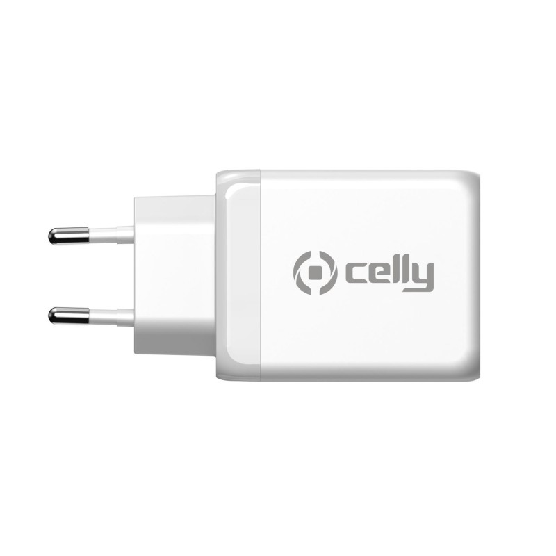Celly TC3GAN65WWH Caricabatterie per dispositivi mobili Computer portatile, Smartphone, Tablet Bianco AC Interno