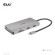 CLUB3D CSV-1594 replicatore di porte e docking station per laptop USB 3.2 Gen 1 (3.1 Gen 1) Type-C Nero, Grigio