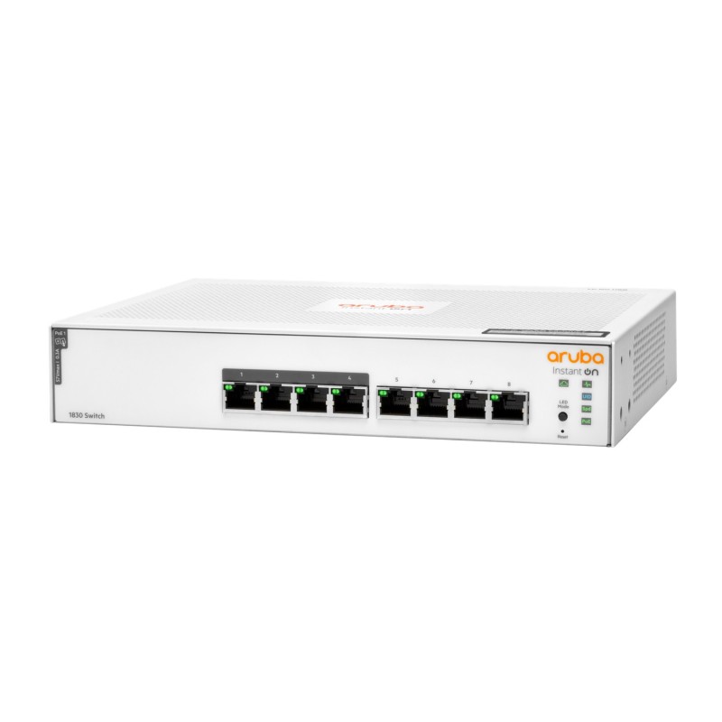 Aruba Instant On 1830 8G 4p Class4 PoE 65W Gestito L2 Gigabit Ethernet (10 100 1000) Supporto Power over Ethernet (PoE) 1U